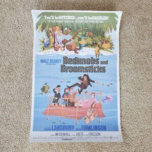 Walt Disney Bedknobs and Broomsticks Vintage Movie Poster